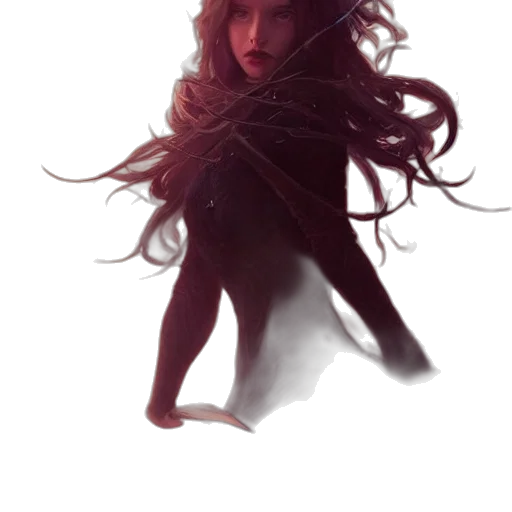 hair, creature, dress, crown transparent PNG cut-out