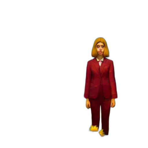 staff, jacket, pixel art, 3d render transparent PNG cut-out