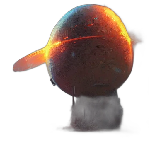 hat, staff, robot, creature transparent PNG cut-out