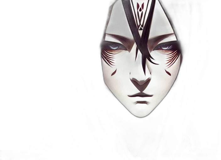 mask, face, crown, robot, concept art, anime, fantasy art, comic book art transparent PNG cut-out