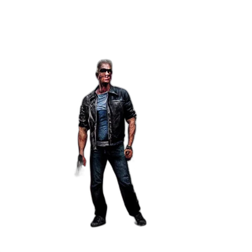 jacket, weapon, staff, 3d render transparent PNG cut-out