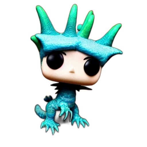 dragon, creature, crown, animal, 3d render, concept art, fantasy art, funko transparent PNG cut-out
