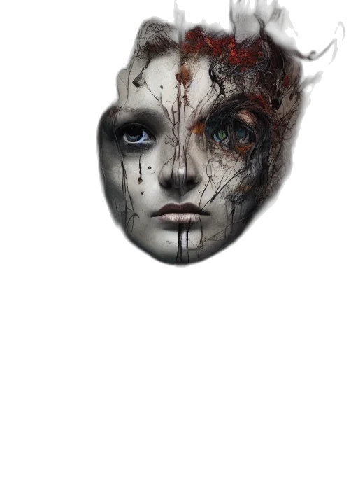 mask, face, creature, robot, photorealistic, concept art, fantasy art, comic book art transparent PNG cut-out