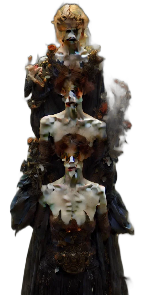 mask, face, creature, crown, concept art, 3d render, fantasy art, photorealistic transparent PNG cut-out