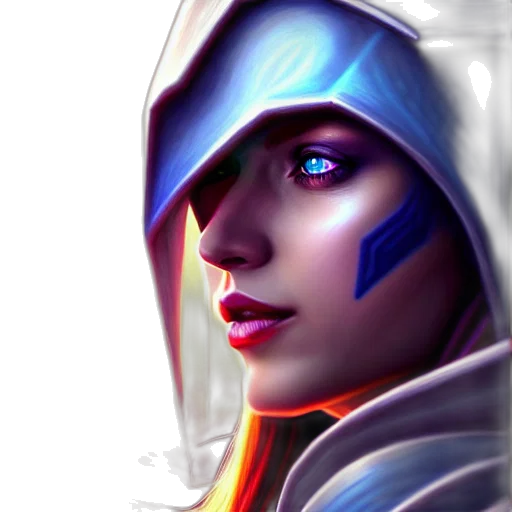 face, robot, fantasy art, concept art, comic book art, cyberpunk, hyperrealist, distant transparent PNG cut-out