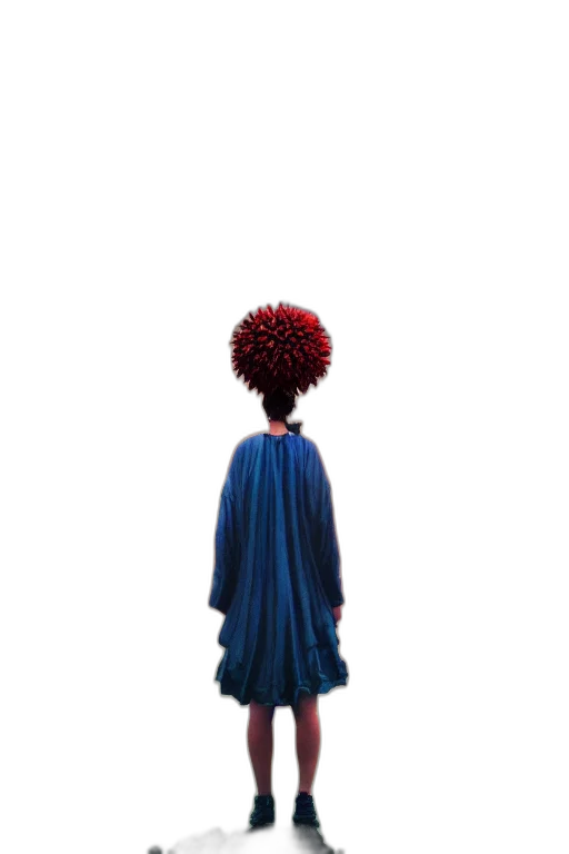 dress, hair, umbrella, crown, concept art, 3d render, pixel art, photorealistic transparent PNG cut-out