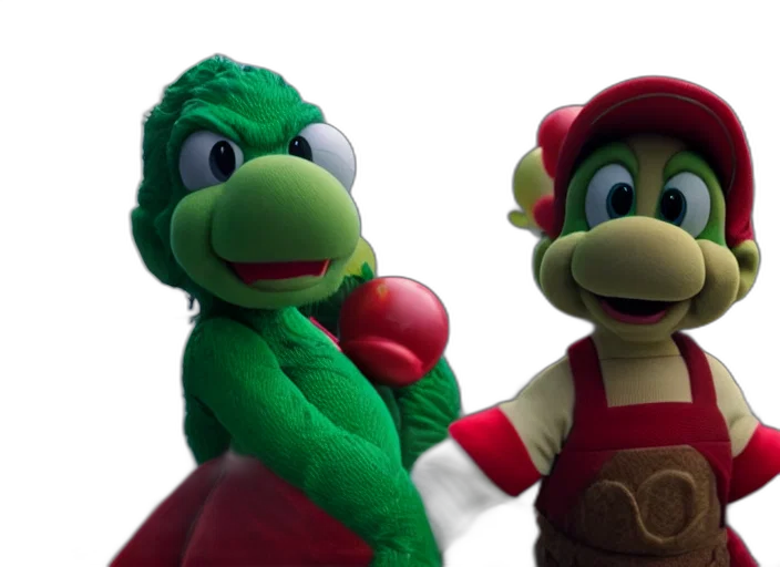 3d render, film, still, yoshi transparent PNG cut-out