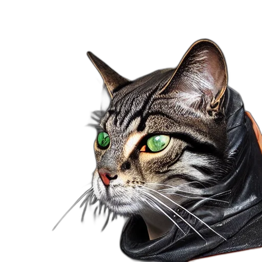 animal, staff, mask, creature, photorealistic, 3d render, concept art, cyberpunk transparent PNG cut-out