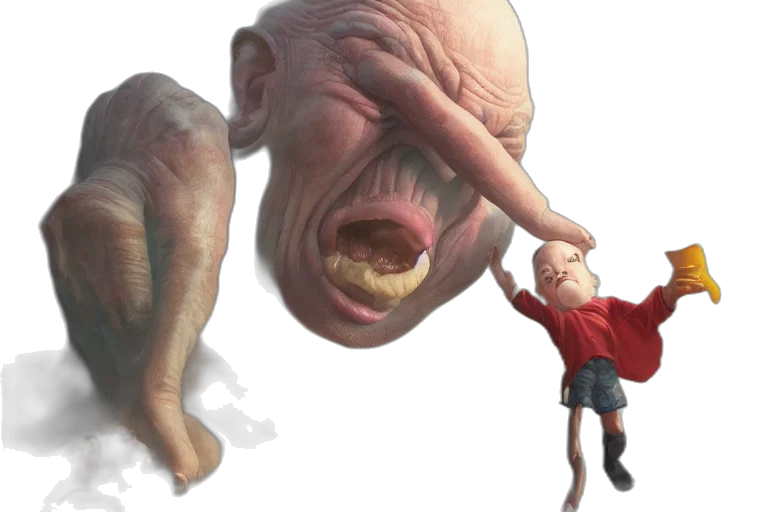 creature, face, mask, staff transparent PNG cut-out