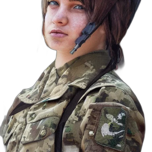 face, staff, jacket, hat transparent PNG cut-out