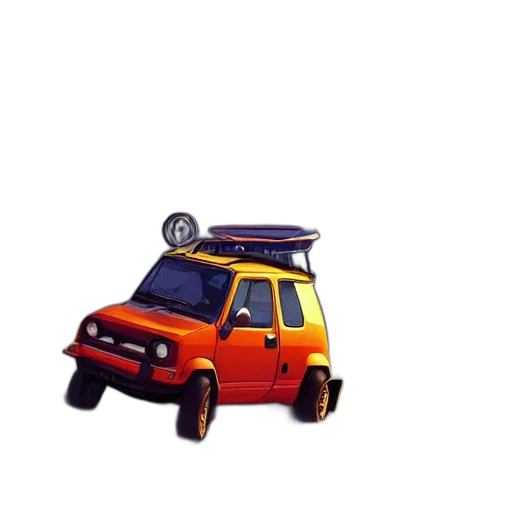 car, weapon, animal, 3d render, concept art, photorealistic, pixel art, blue transparent PNG cut-out