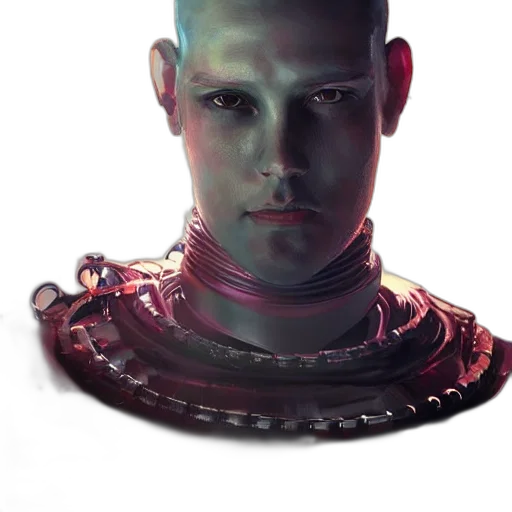 robot, face, mask, crown transparent PNG cut-out