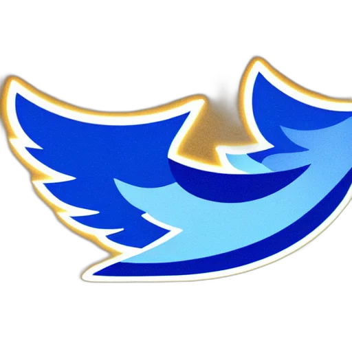 3d render, pixel art, cartoon, fantasy art, blue, new, better, twitter transparent PNG cut-out