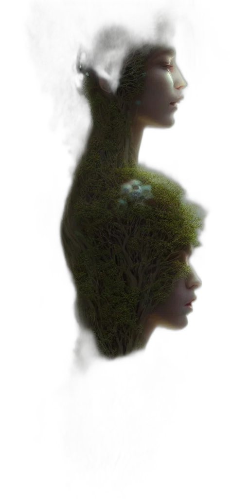 hair, tree, creature, crown transparent PNG cut-out