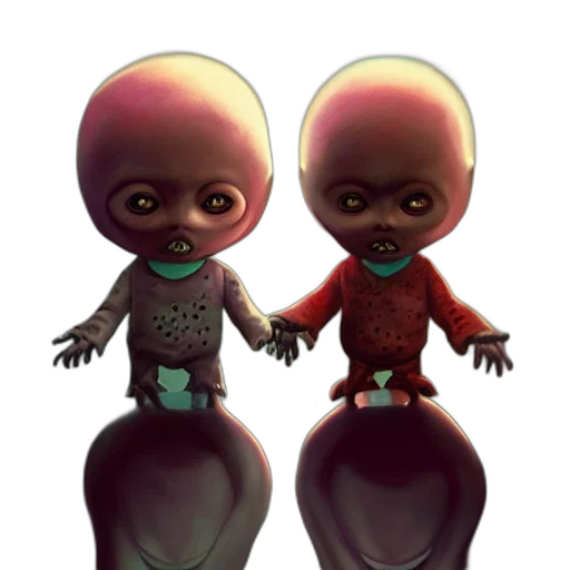 creature, concept art, 3d render, pixel art, fantasy art, dark, alien, children transparent PNG cut-out