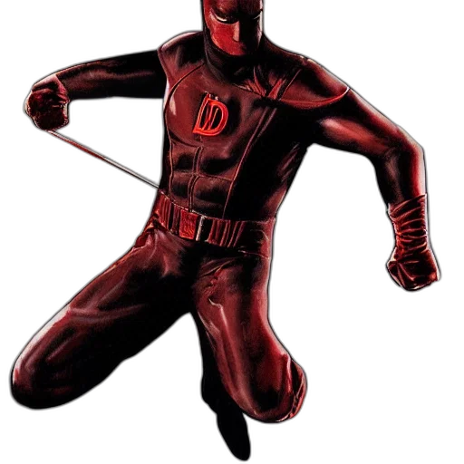 staff, weapon, sword, comic book art, concept art, 3d render, red, daredevil transparent PNG cut-out