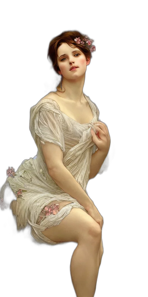 dress, jewelry, staff, face, photorealistic, oil painting, fantasy art, 3d render transparent PNG cut-out
