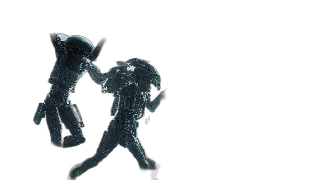 robot, weapon, concept art, 3d render transparent PNG cut-out
