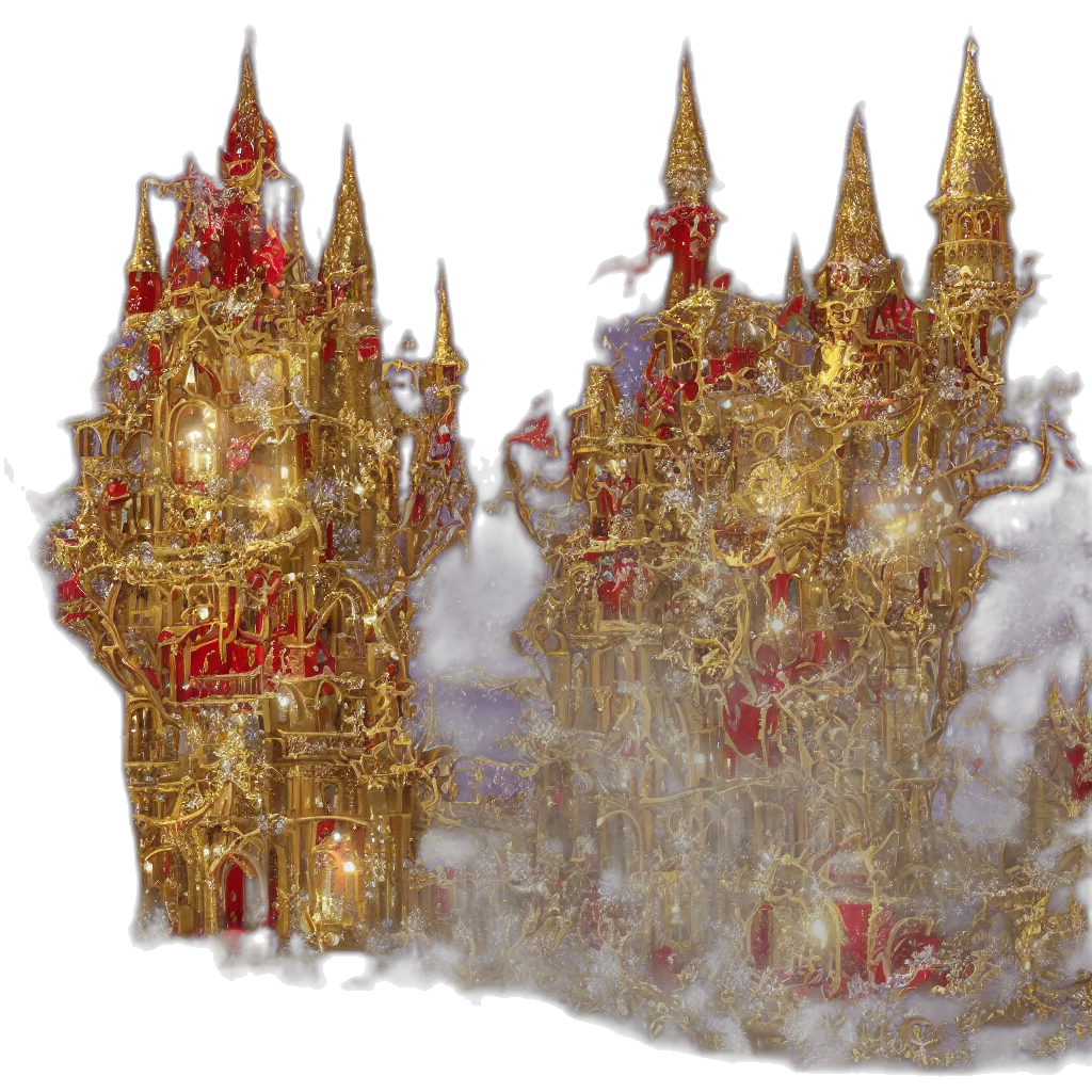 crown, 3d render, concept art, fantasy art, photorealistic, golden, red, rocococastle transparent PNG cut-out