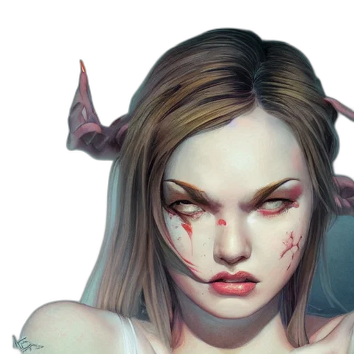 face, mask, fantasy art, concept art, photorealistic, comic book art, pastel, red transparent PNG cut-out