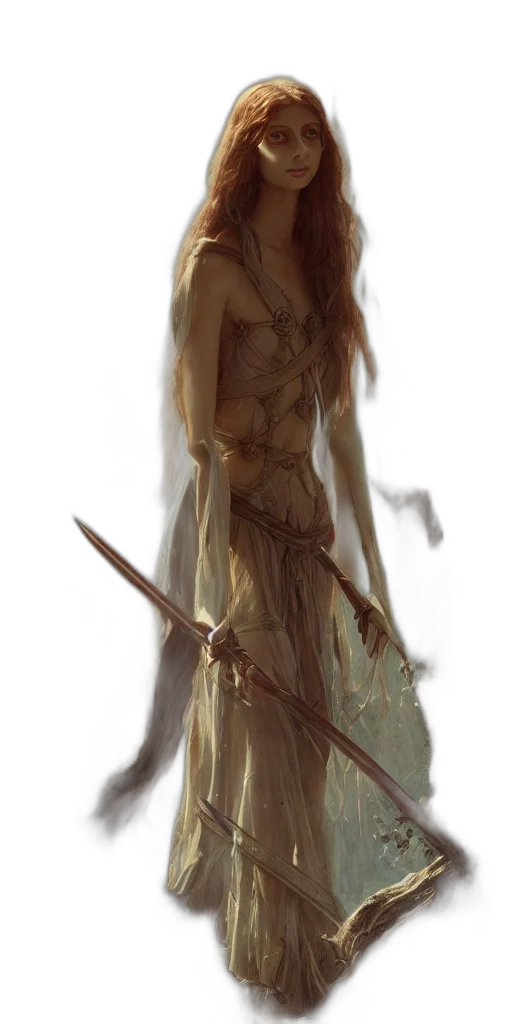 sword, dress, staff, weapon transparent PNG cut-out