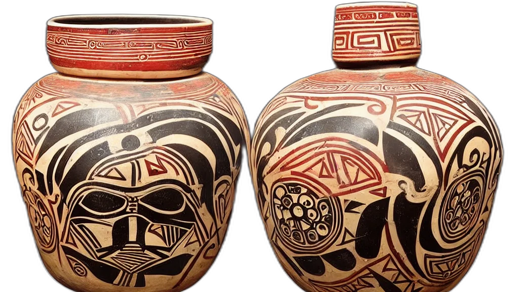 pot, decorative, minoan, art, style, where, can, see transparent PNG cut-out