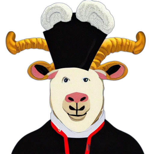 staff, hat, animal, mask, cartoon, concept art, portrait, chef transparent PNG cut-out