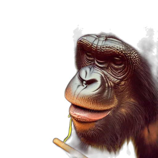 animal, staff, face, photorealistic transparent PNG cut-out