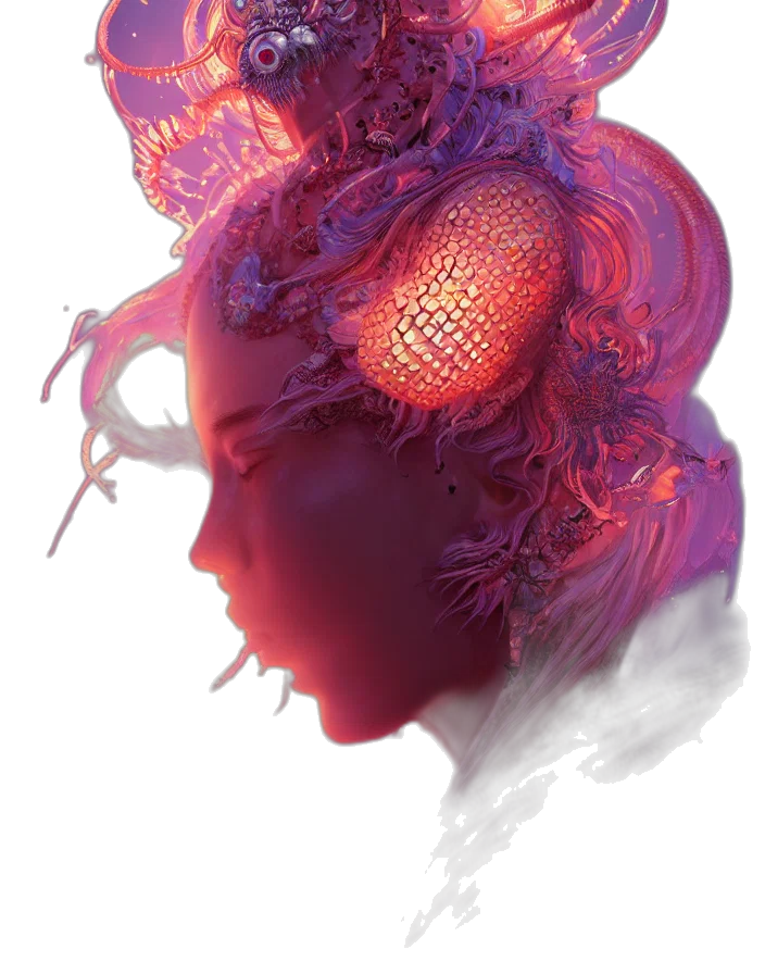 mask, crown, face, hair transparent PNG cut-out