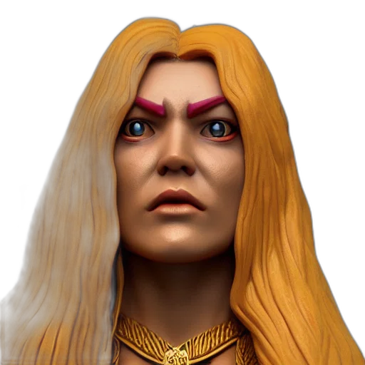face, hair, 3d render, concept art, fantasy art, photorealistic, funko, viking transparent PNG cut-out