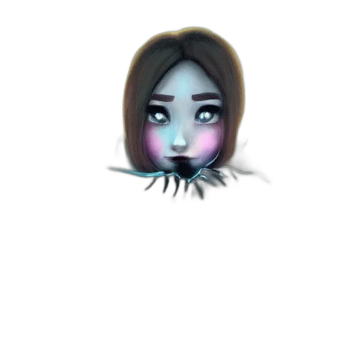 creature, hair, mask, face transparent PNG cut-out