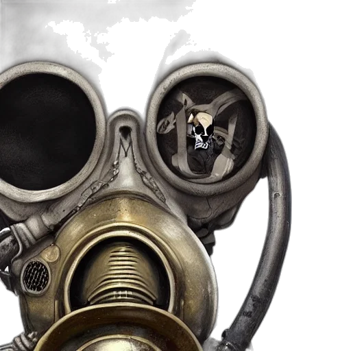 mask, concept art, comic book art, portrait transparent PNG cut-out