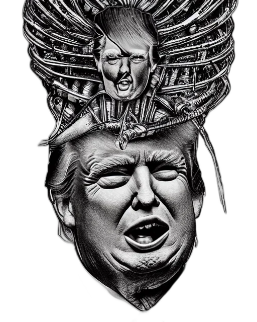 crown, mask, hat, face, comic book art, concept art, photorealistic, presidential transparent PNG cut-out
