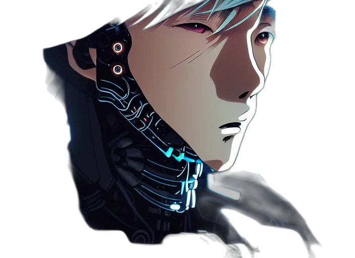 robot, mask, face, creature, cyberpunk, concept art, pixel art, fantasy art transparent PNG cut-out