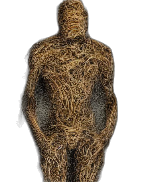 hair, mask, dress, creature, 3d render, photorealistic, concept art, medium transparent PNG cut-out