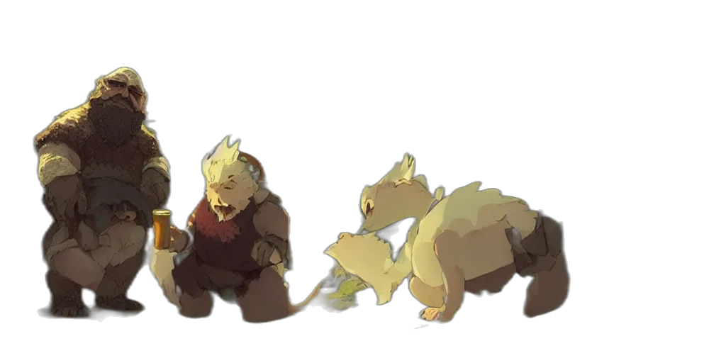 creature, concept art, fantasy art, pixel art transparent PNG cut-out