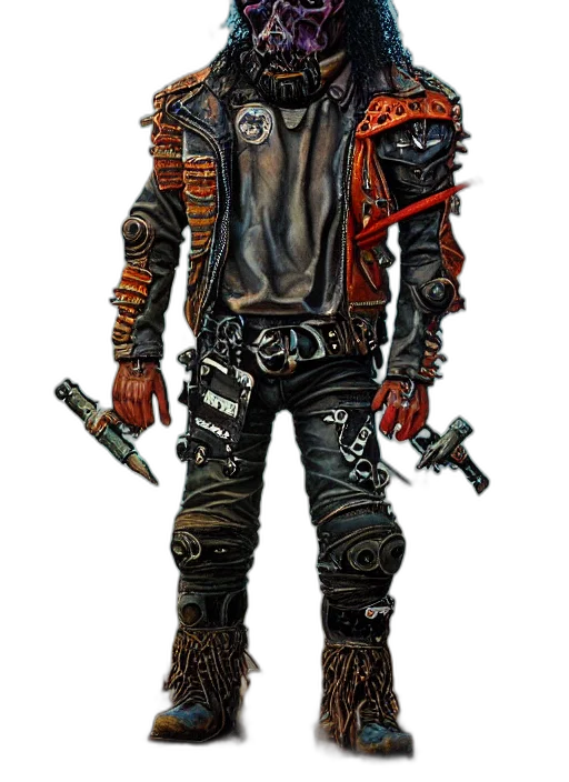 jacket, weapon, robot, staff transparent PNG cut-out