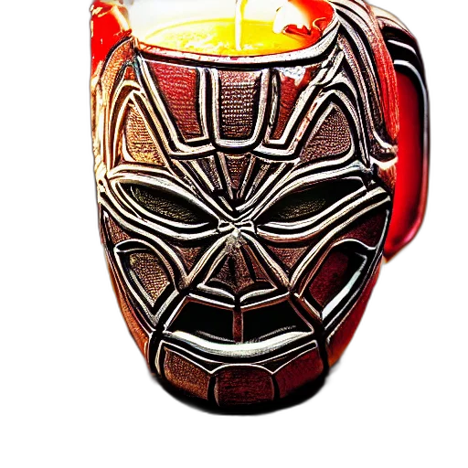 mask, jewelry, face, crown, fire, closeup, photorealistic, image transparent PNG cut-out