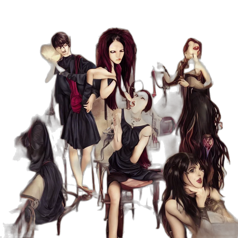 dress, hair, concept art, fantasy art transparent PNG cut-out