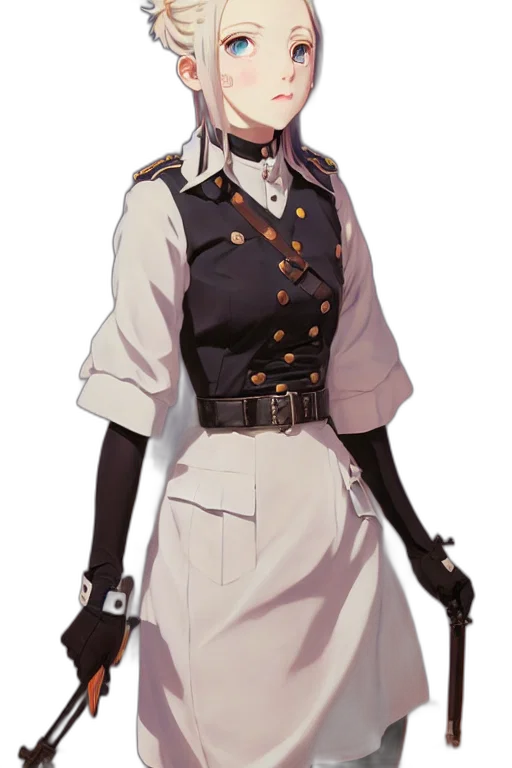 staff, jacket, dress, hat transparent PNG cut-out