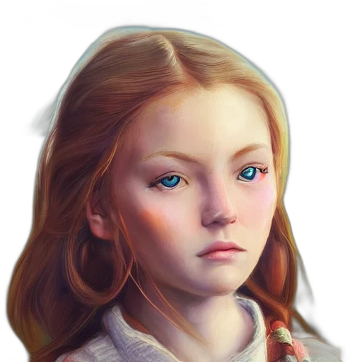 face, crown, photorealistic, fantasy art, oil painting, concept art, snow, pastel transparent PNG cut-out