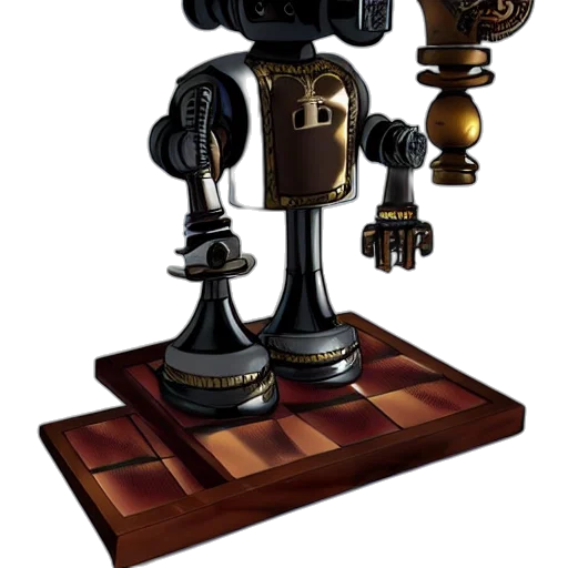 robot, furniture, staff, crown transparent PNG cut-out
