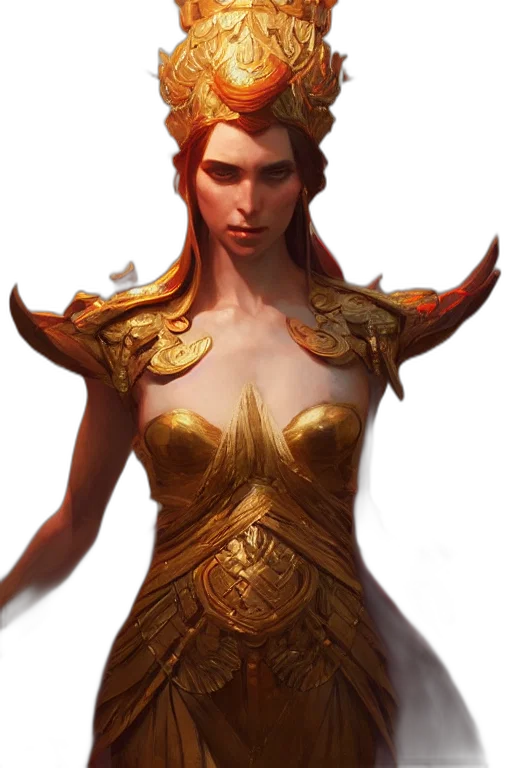 dress, crown, jewelry, face, fantasy art, concept art, photorealistic, comic book art transparent PNG cut-out