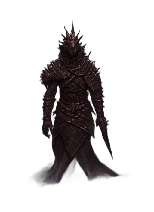 staff, sword, creature, mask, concept art, fantasy art, comic book art, 3d render transparent PNG cut-out
