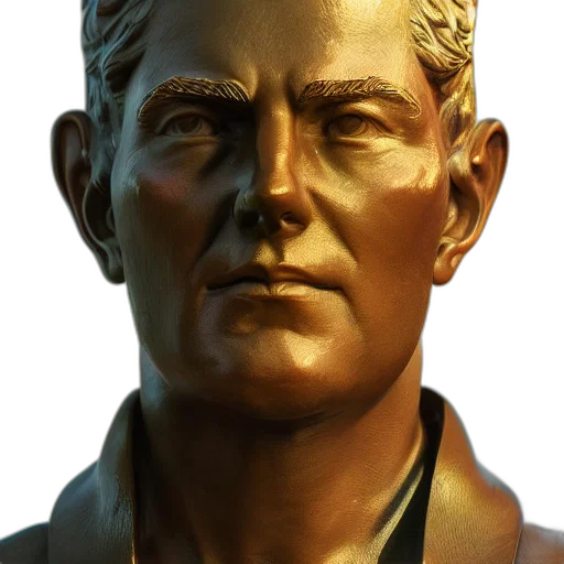 face, staff, photorealistic, 3d render, concept art, golden, portrait, russia transparent PNG cut-out