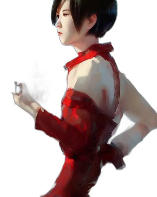 dress, robot, face, staff, concept art, pixel art, photorealistic, watercolor transparent PNG cut-out