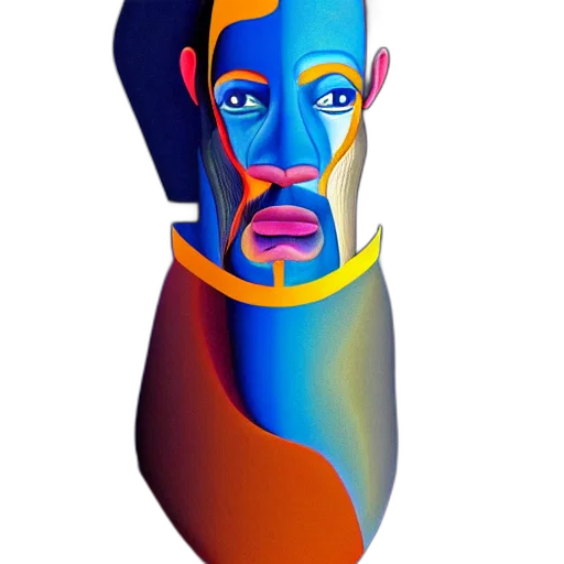 face, mask, bottle, robot, cartoon, 3d render, concept art, vaporwave transparent PNG cut-out