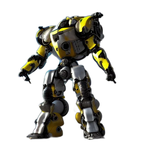 robot, weapon, 3d render, concept art transparent PNG cut-out