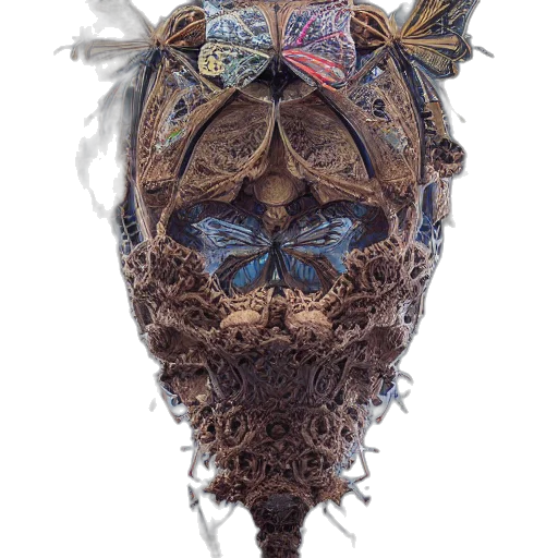 mask, crown, face, hat, concept art, photorealistic, wonderful, mechanical transparent PNG cut-out