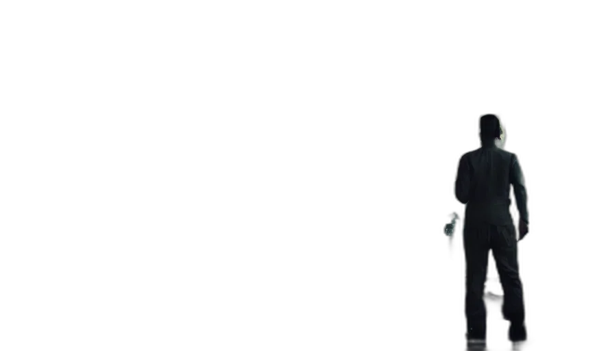 jacket, staff, dress, robot, 3d render, concept art, pixel art, monochrome transparent PNG cut-out